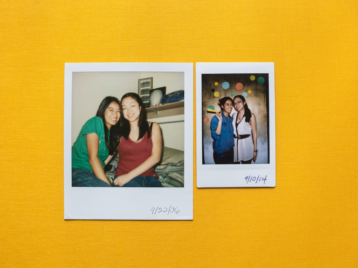 Polaroid on the Left; Instax on the Right